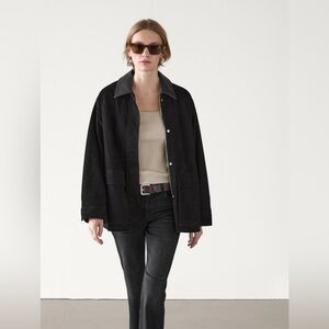 Massimo Dutti Suede Cape-Style Jacket